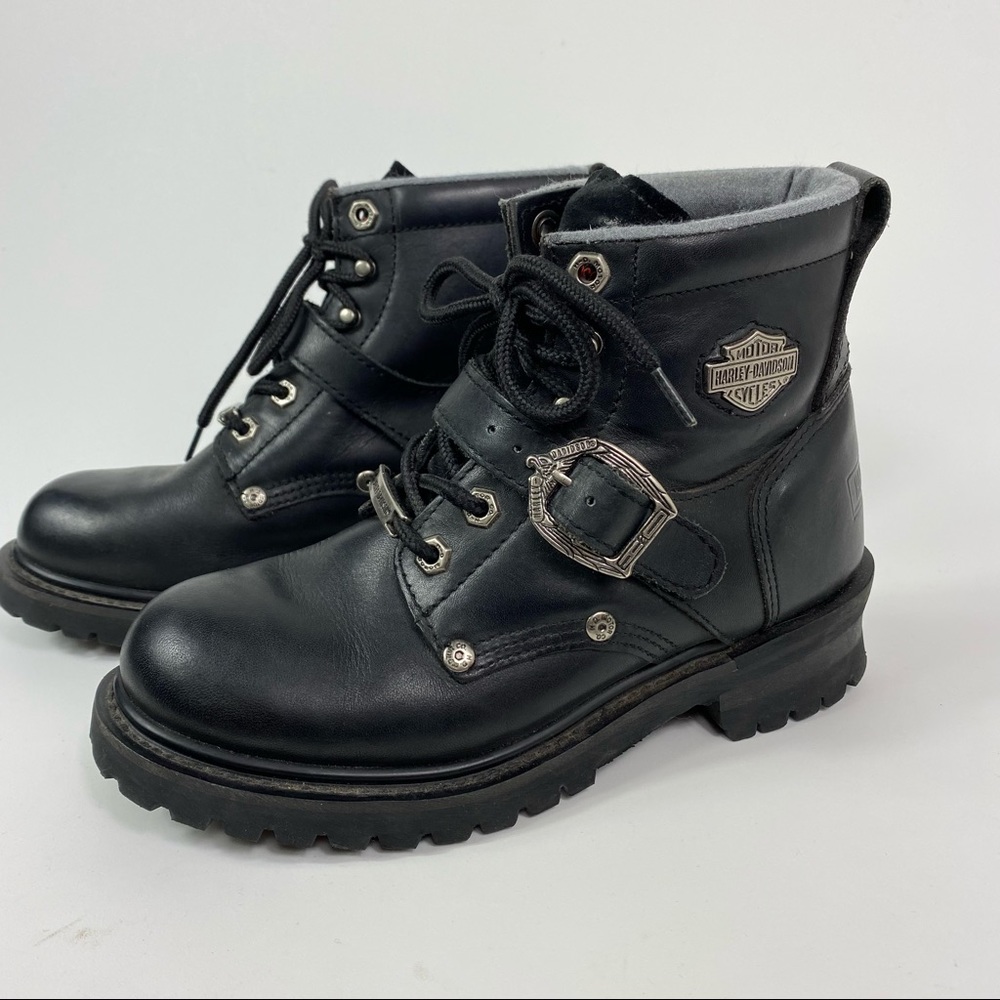 Harley Davidson motorcycle boots riding leather